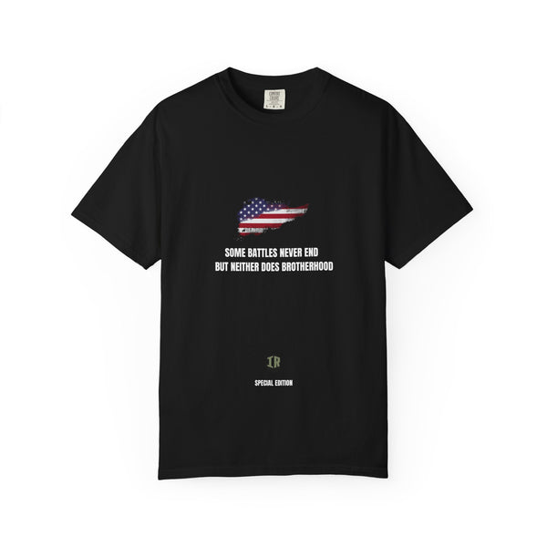 T-shirt PTSD Tribute Veteran Quote American Flag Military Silhouette Limited Edition