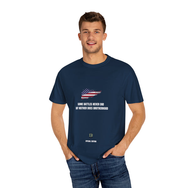 T-shirt PTSD Tribute Veteran Quote American Flag Military Silhouette Limited Edition