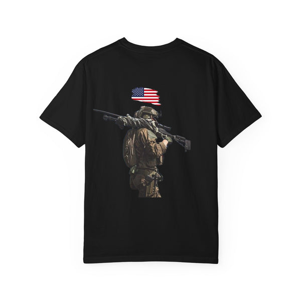 T-shirt PTSD Tribute Veteran Quote American Flag Military Silhouette Limited Edition