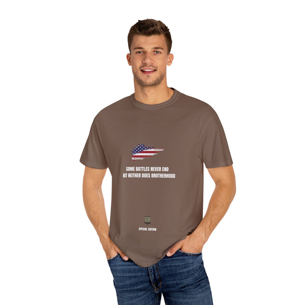 T-shirt PTSD Tribute Veteran Quote American Flag Military Silhouette Limited Edition