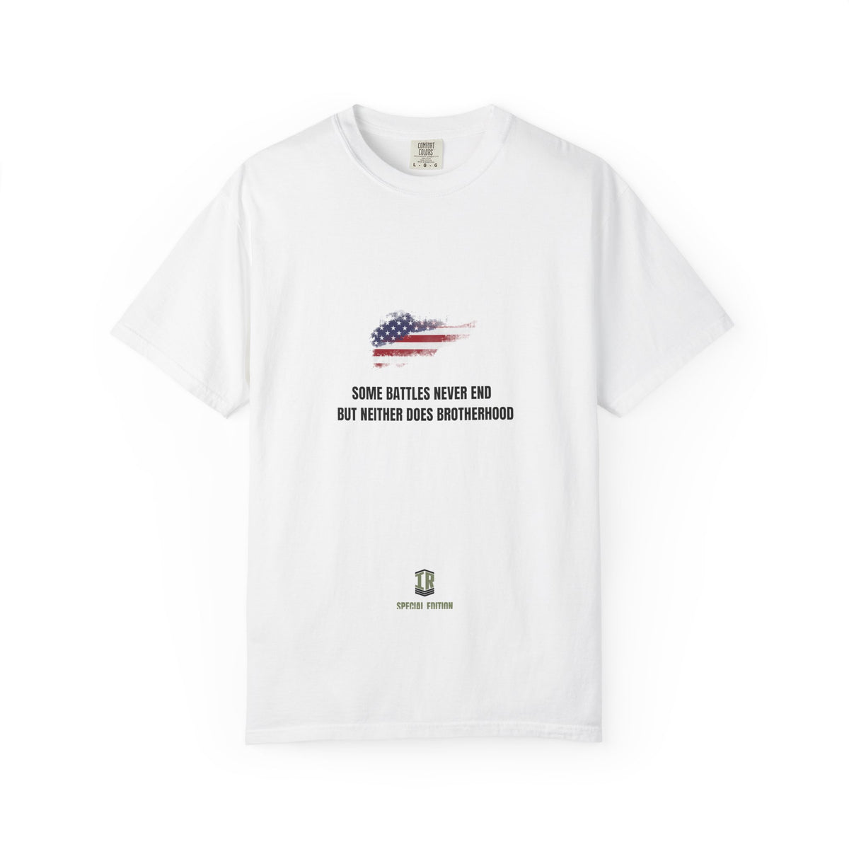 T-shirt PTSD Tribute Veteran Quote American Flag Military Silhouette Limited Edition