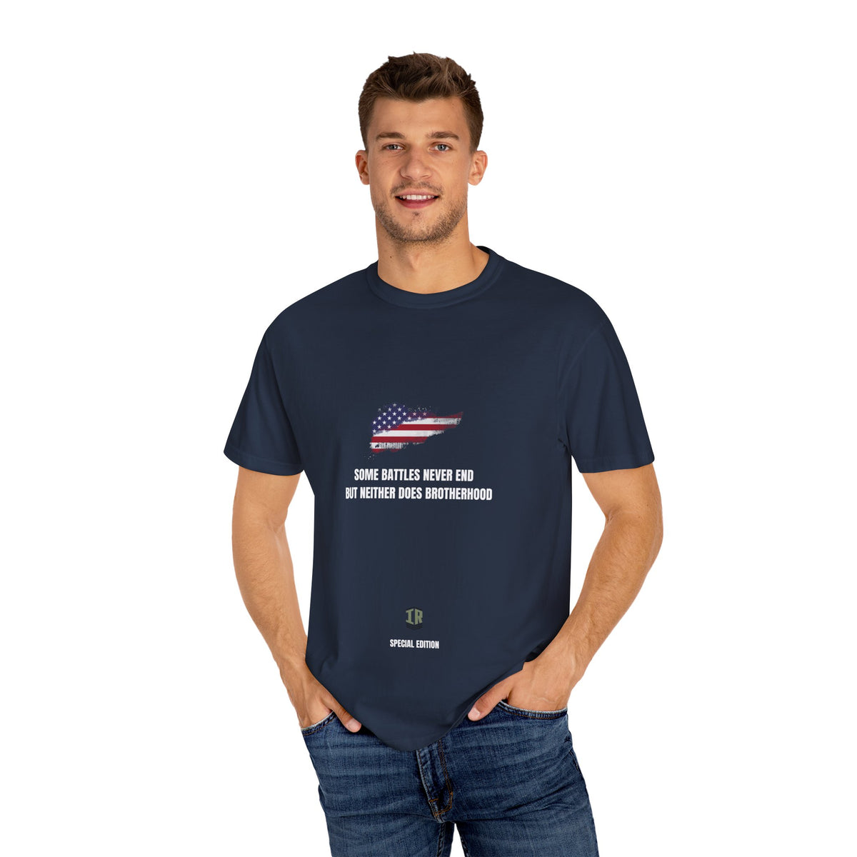 T-shirt PTSD Tribute Veteran Quote American Flag Military Silhouette Limited Edition