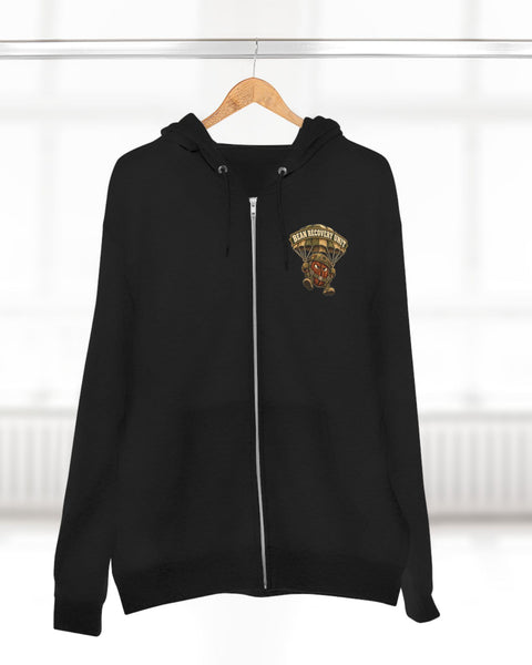 Coffee Hoodie — "Operation: Coffee — No Beans Left Behind" Zip-Up