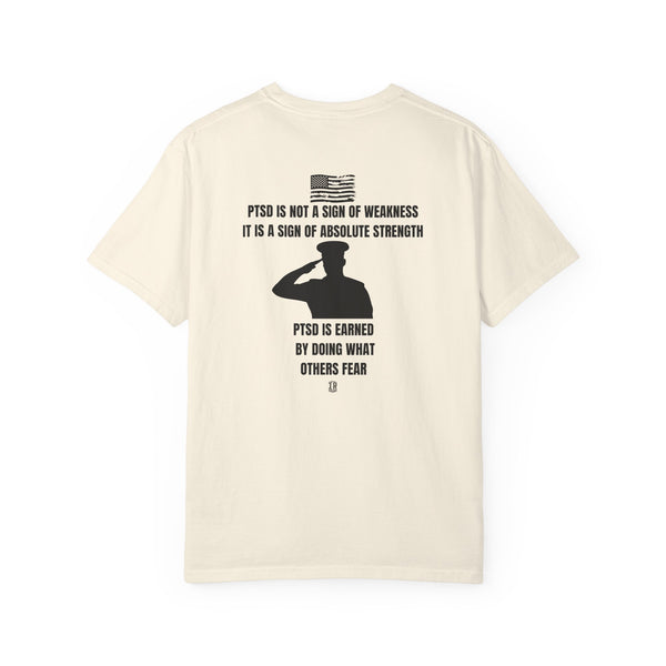 T-shirt PTSD Tribute Veteran Quote American Flag Military Silhouette Limited Edition