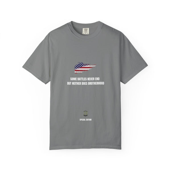 T-shirt PTSD Tribute Veteran Quote American Flag Military Silhouette Limited Edition