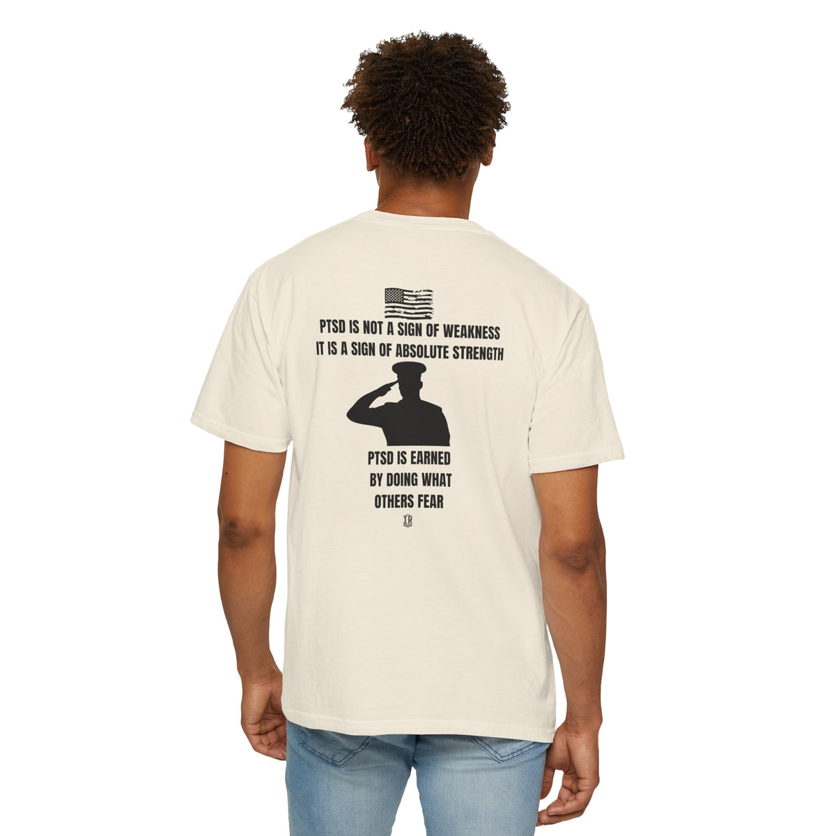T-shirt PTSD Tribute Veteran Quote American Flag Military Silhouette Limited Edition