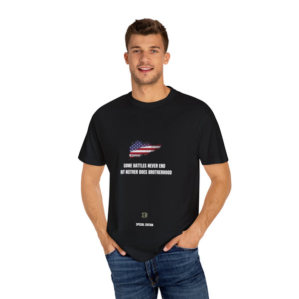 T-shirt PTSD Tribute Veteran Quote American Flag Military Silhouette Limited Edition