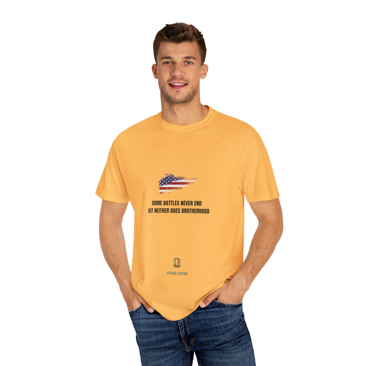 T-shirt PTSD Tribute Veteran Quote American Flag Military Silhouette Limited Edition
